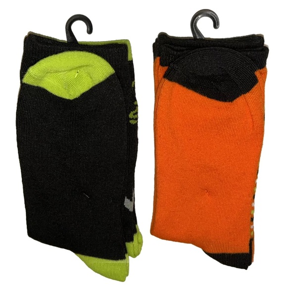 Hallmark Halloween Crew Socks 4 Pair Women 4-10 Black Orange w Mummy Jack O' NEW - Picture 3 of 8